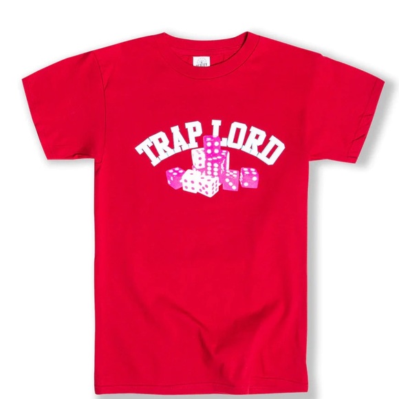 The Trap Lord ROLL THE DICE CREW Tee Shirt in Red Sz L NWT - Picture 1 of 2